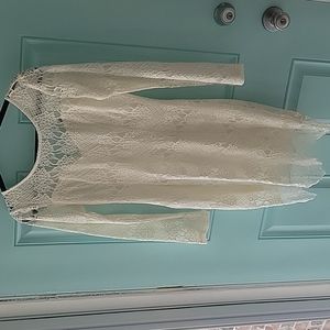ASTR off white lace lined dress